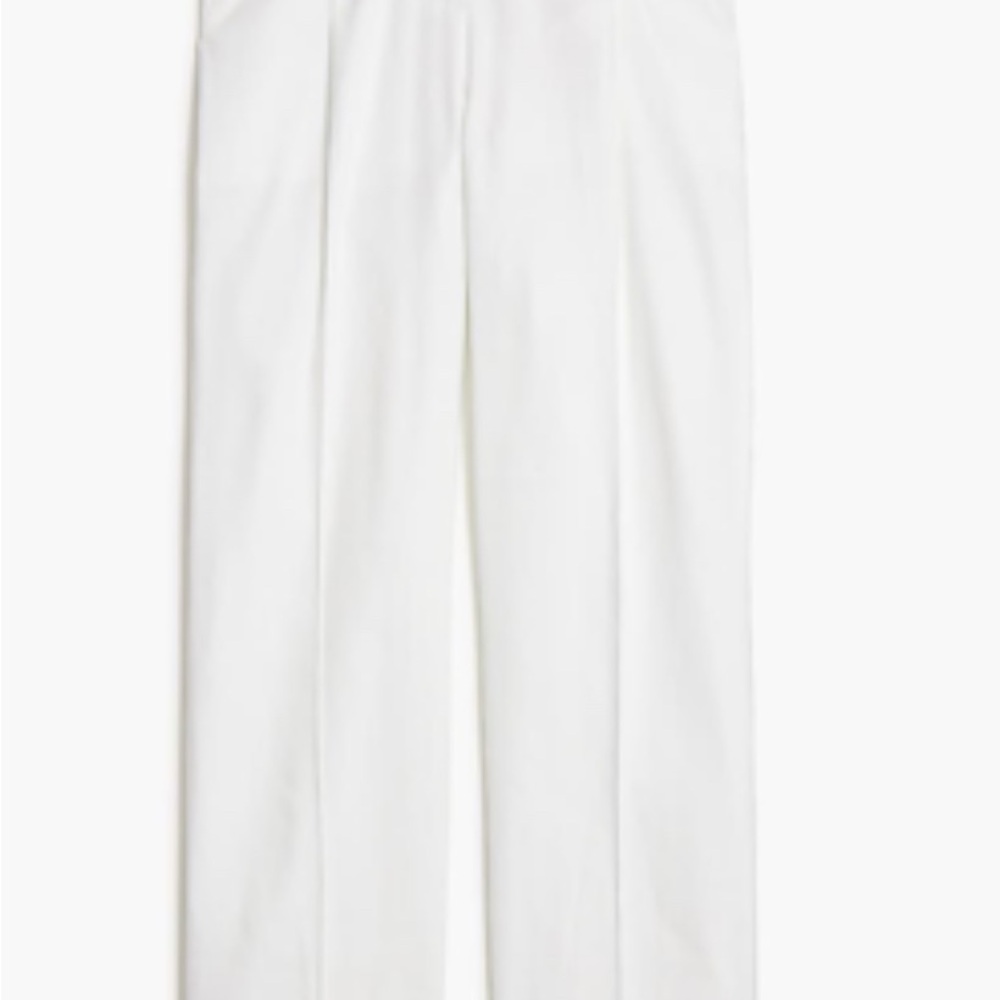 Wide Leg White Linen Pants
